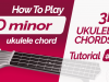 D minor ukulele chord