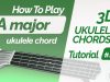 A major ukulele chord