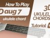 Daug7 ukulele chord