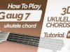 Gaug7 ukulele chord