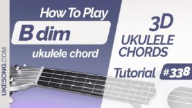 Bdim ukulele chord