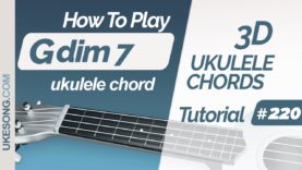 Gdim7 ukulele chord