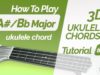A#/Bb ukulele chord