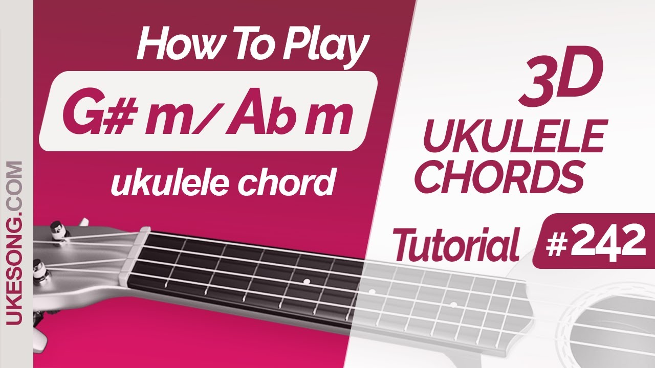 Abm (Gm) ukulele chord. Learn to play Abm (Gm) chord on ukuleles